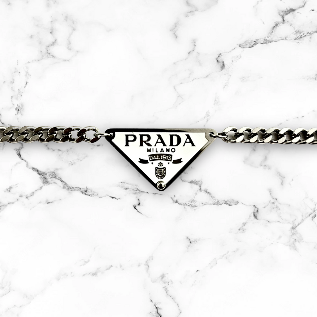 Prada - Prada Logo Necklace on Designer Wardrobe